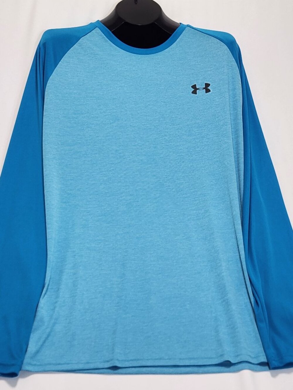 Under Armour Men 2XL Loose Velocity Raglan Long Sleeve Training Shirt Blue